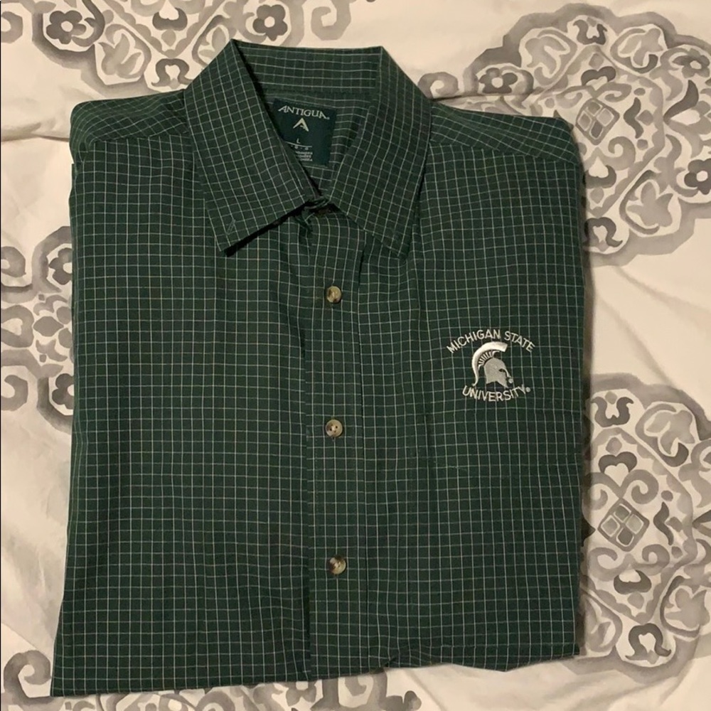 Michigan State Long Sleeve Button Up Shirt Game Day Shirt